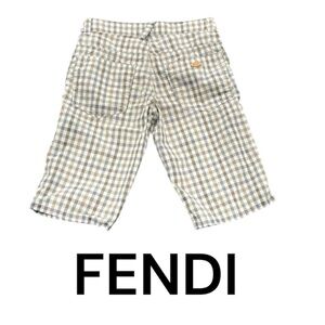 Authentic FENDI luxury designer kids signature shorts sz 6 boys